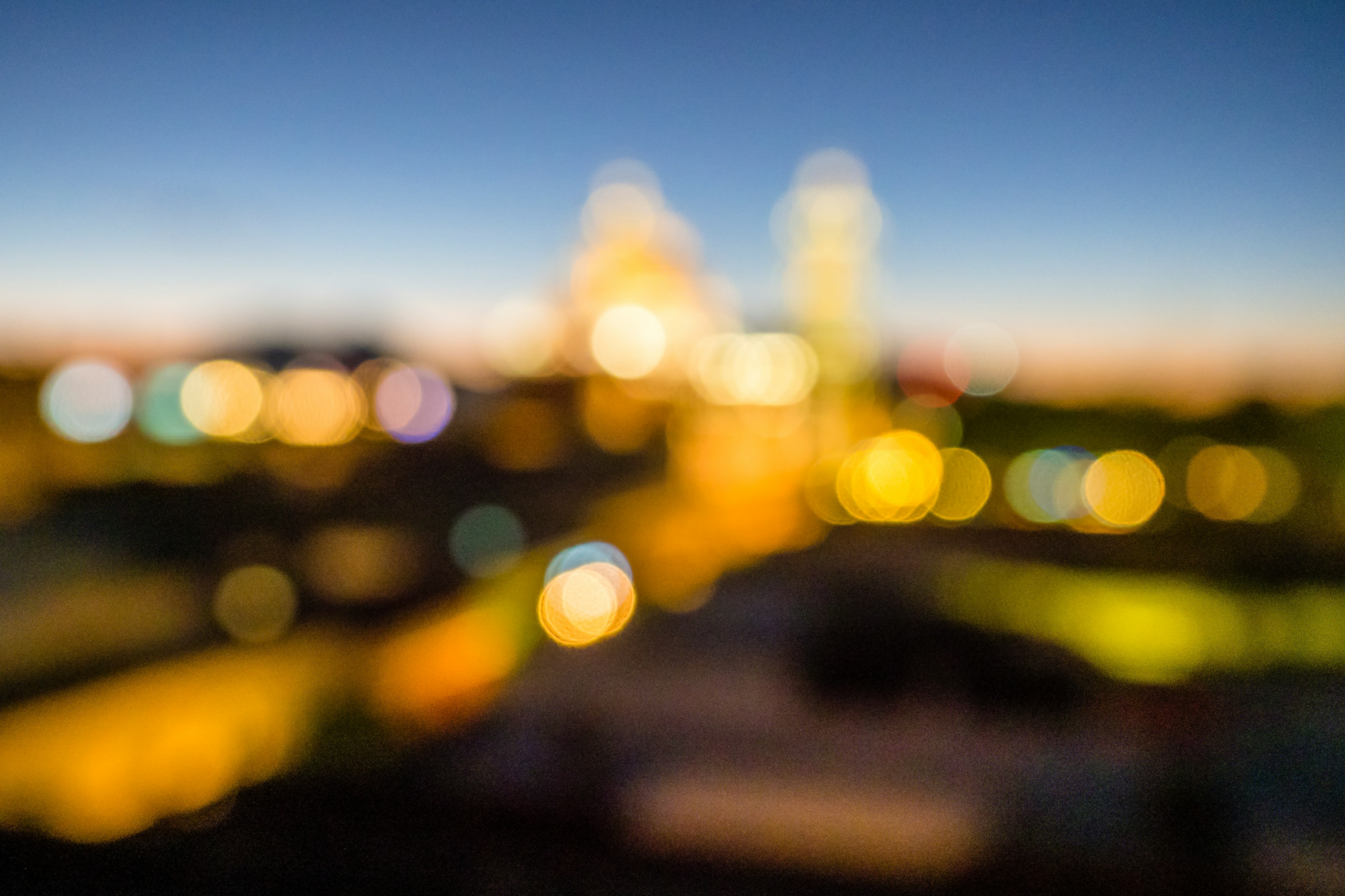 bokeh photography of city lights during night time